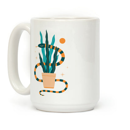 Snake in a Snake Plant Coffee Mug