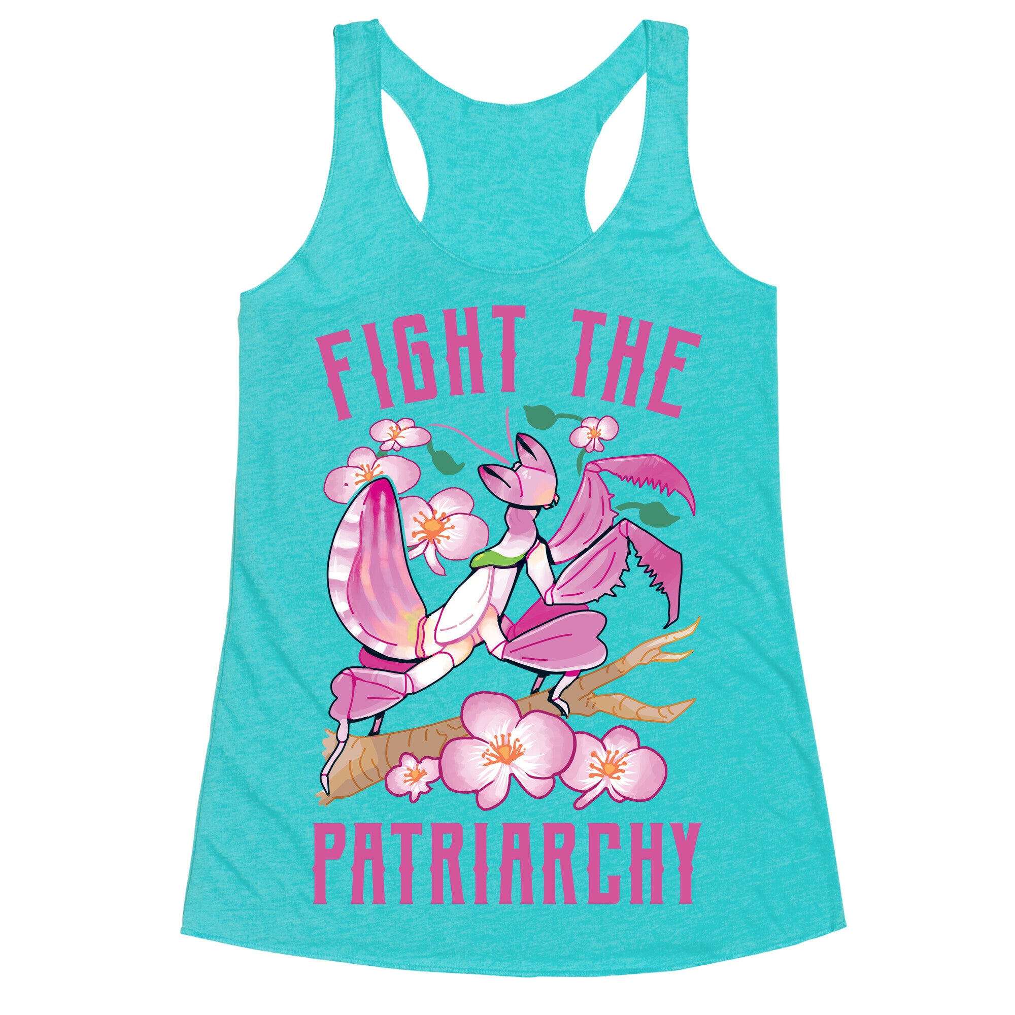 Fight The Patriarchy Orchid Mantis Racerback Tank