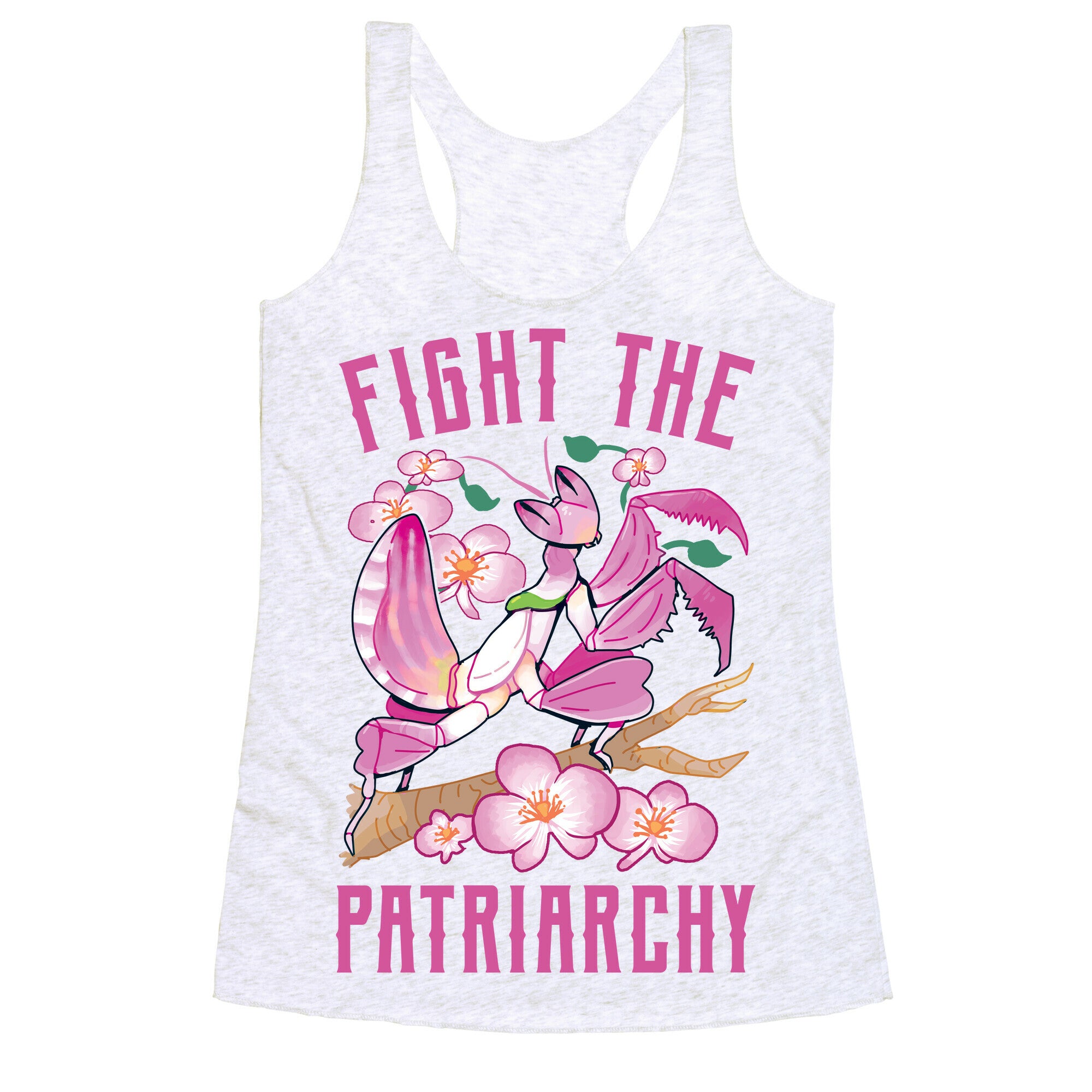 Fight The Patriarchy Orchid Mantis Racerback Tank