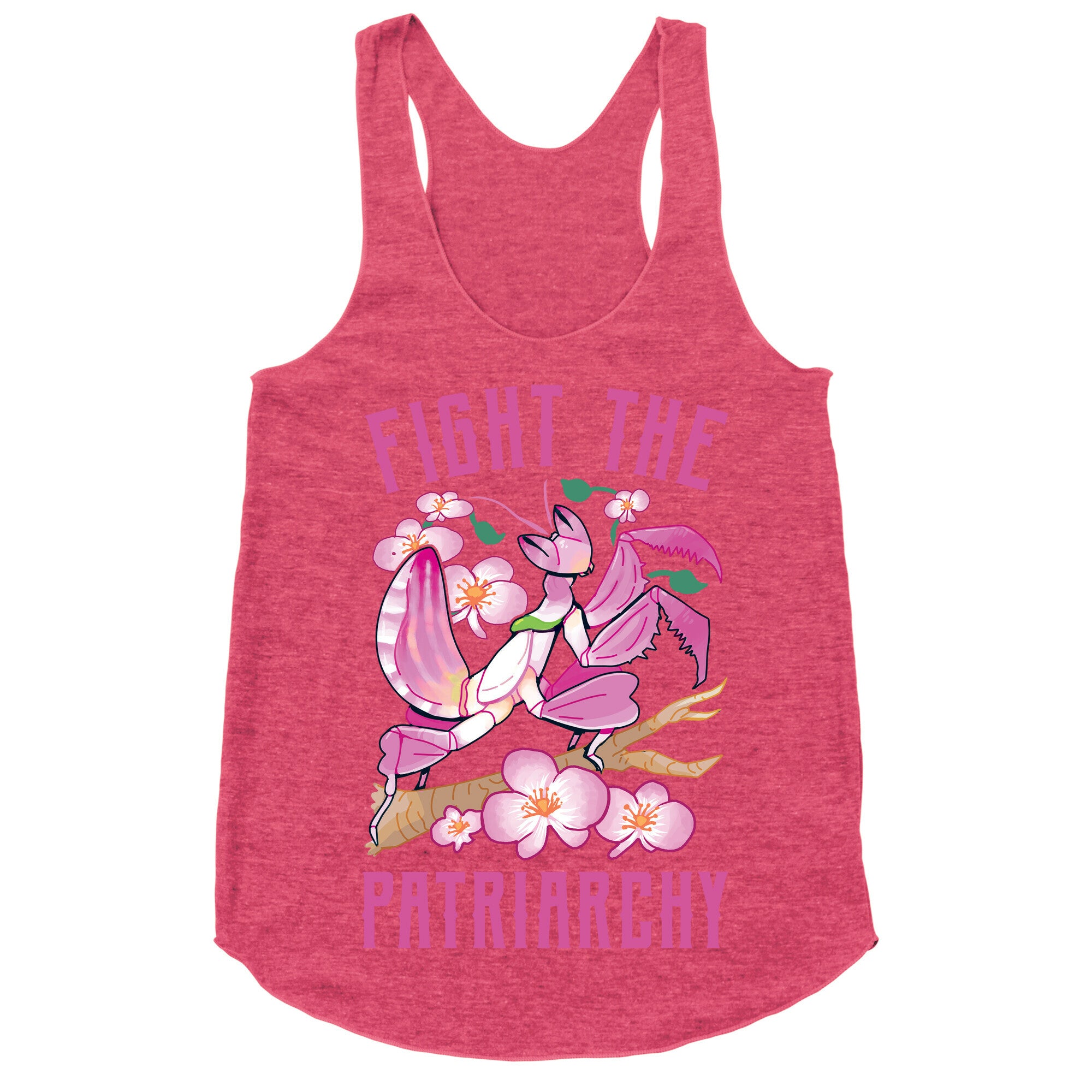 Fight The Patriarchy Orchid Mantis Racerback Tank