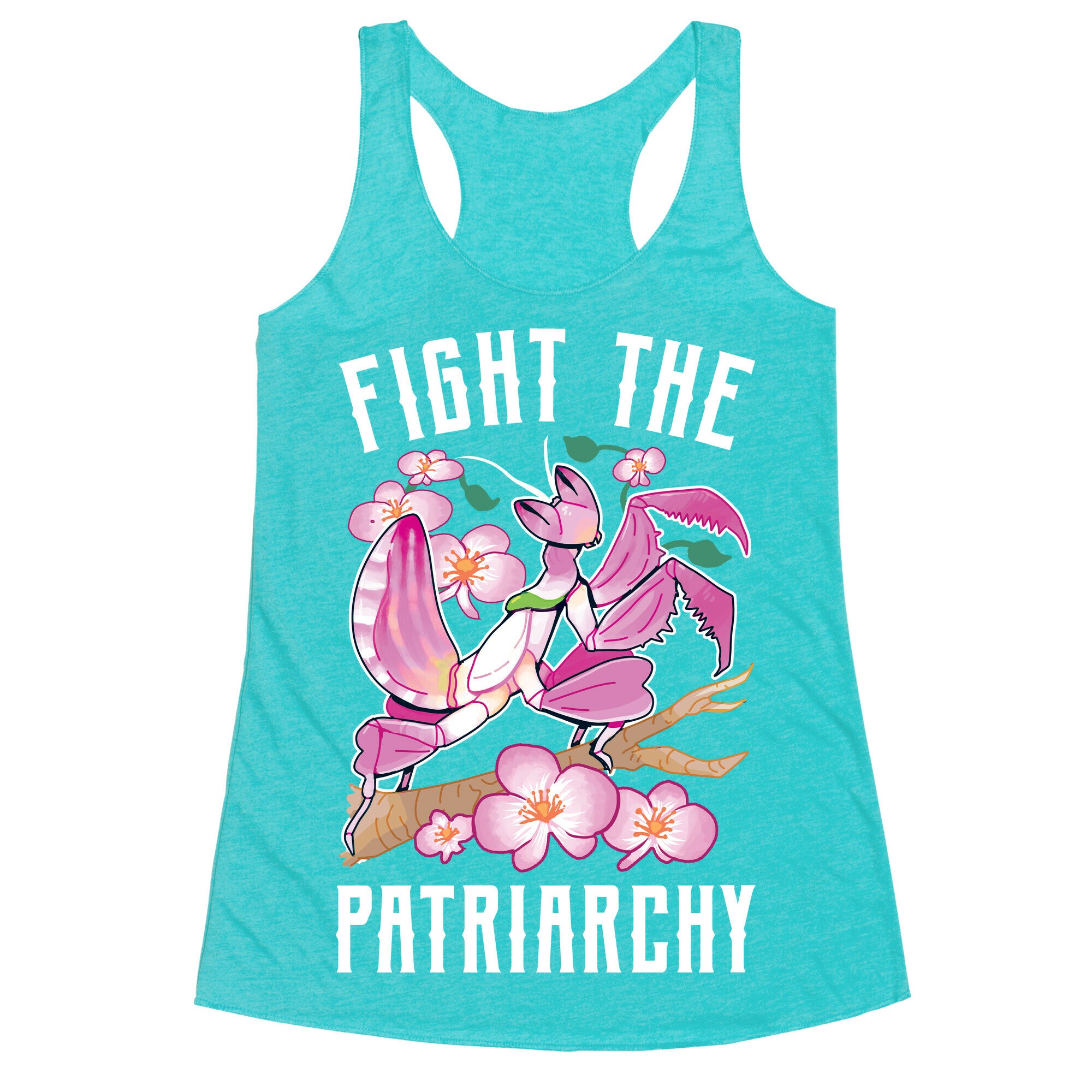 Fight The Patriarchy Orchid Mantis Racerback Tank