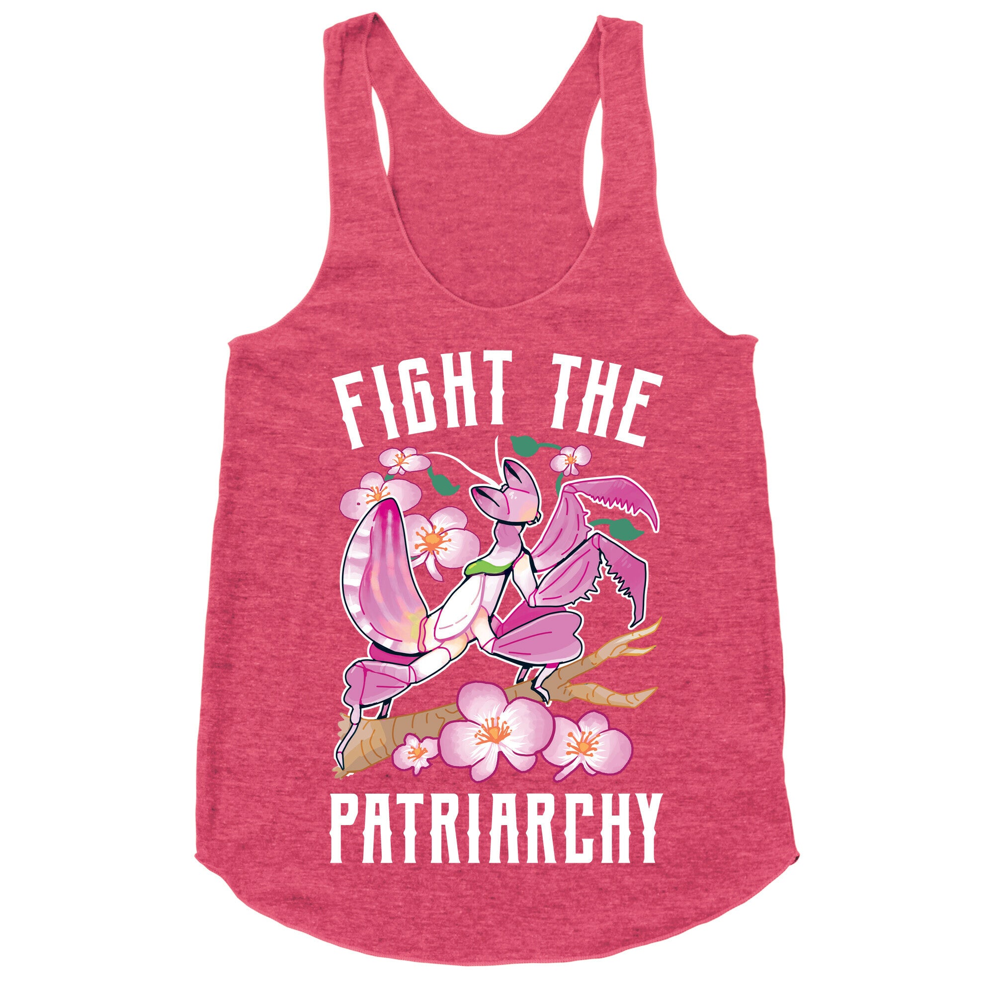 Fight The Patriarchy Orchid Mantis Racerback Tank