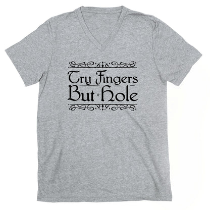 Try Fingers But Hole V-Neck