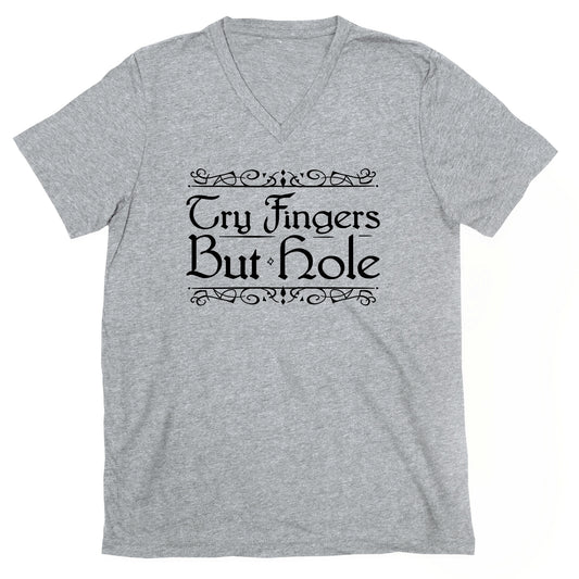 Try Fingers But Hole V-Neck