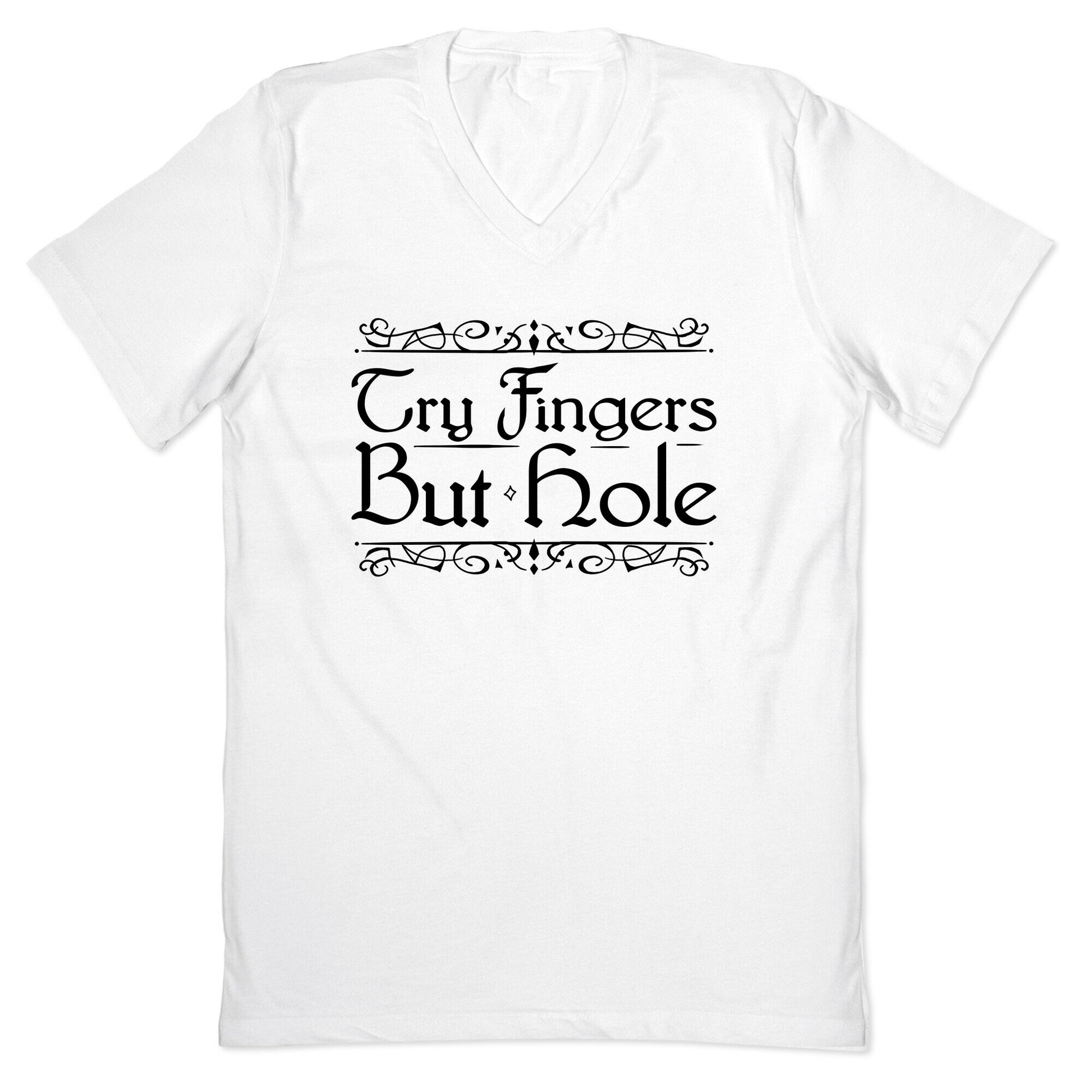 Try Fingers But Hole V-Neck