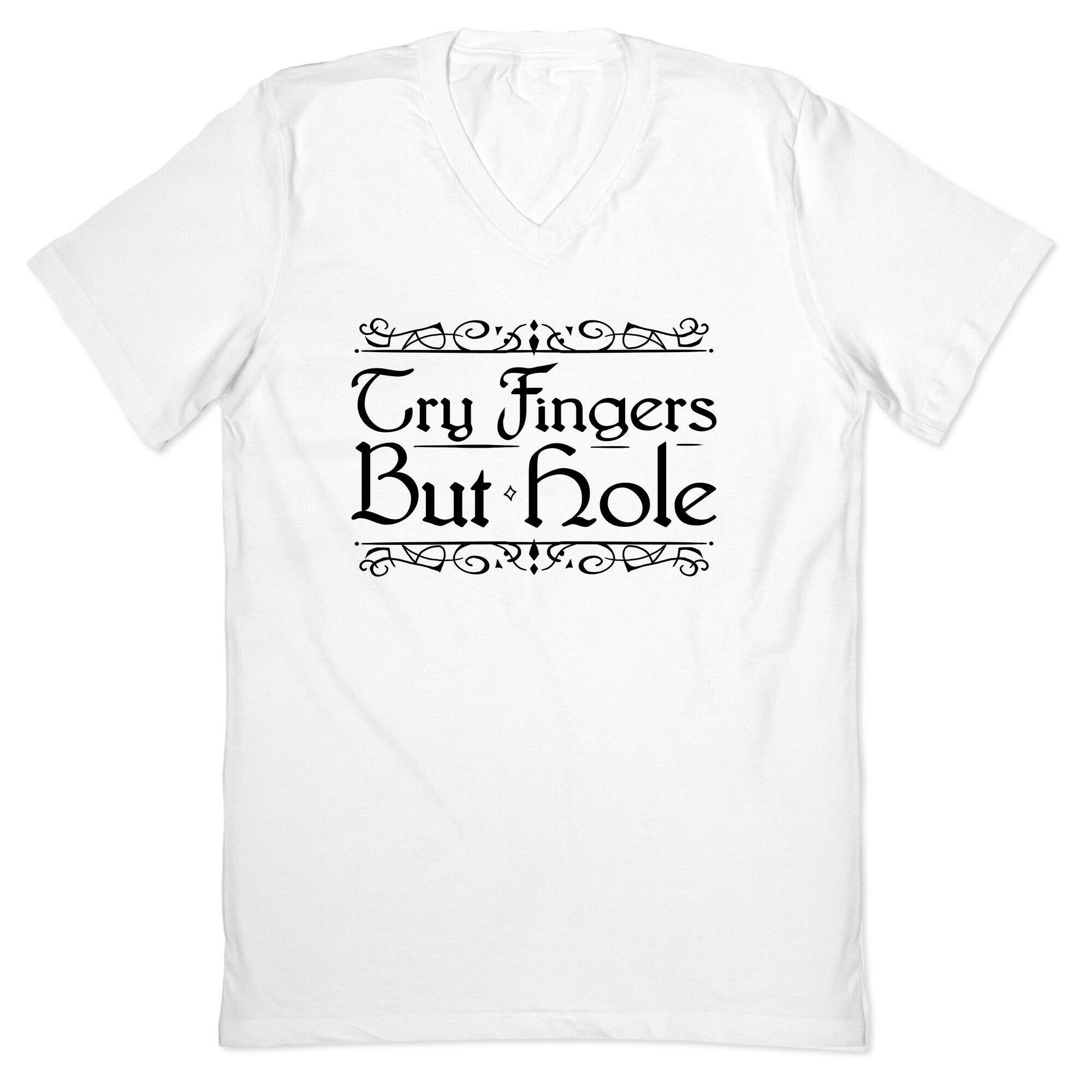 Try Fingers But Hole V-Neck