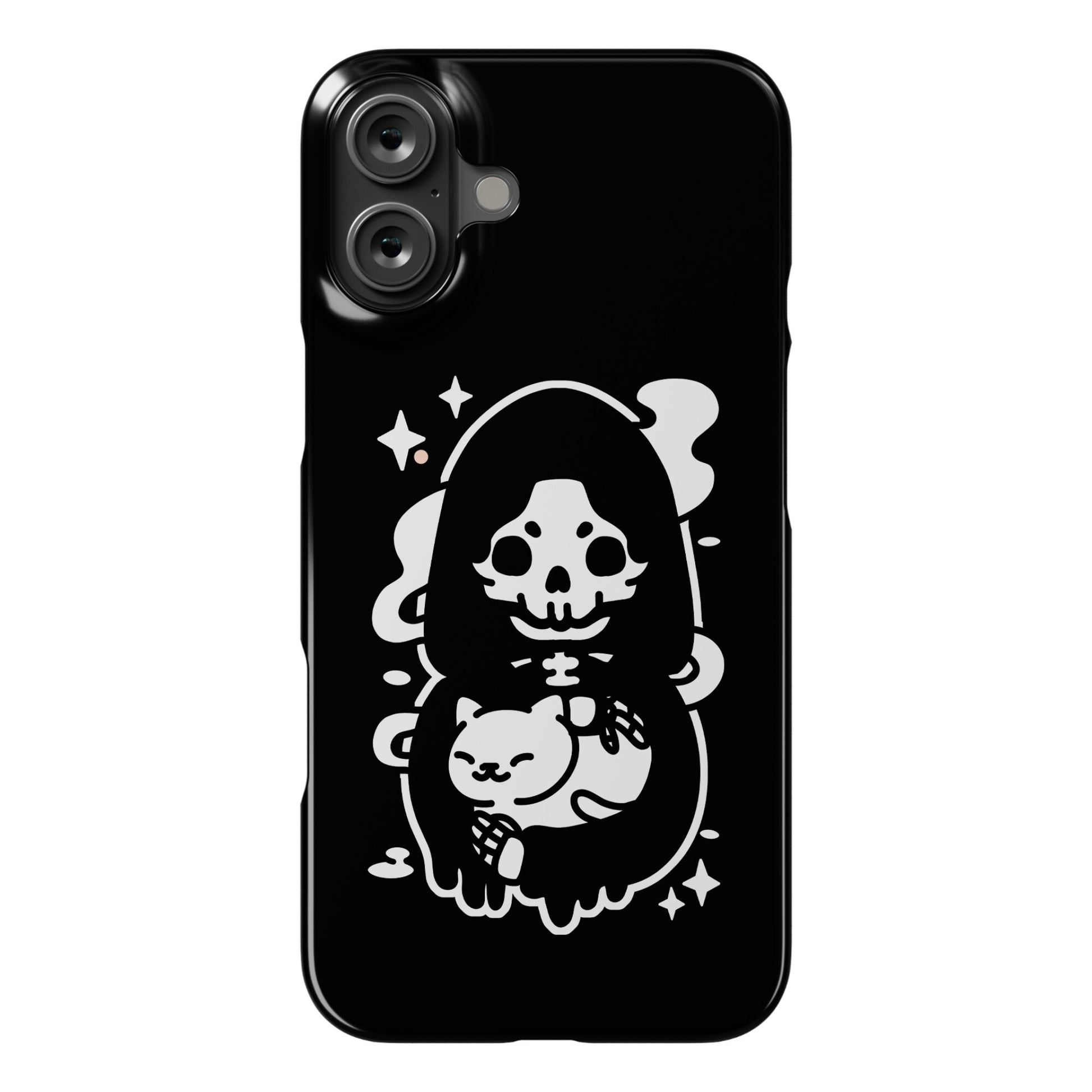 Death and Kitty Phone Case