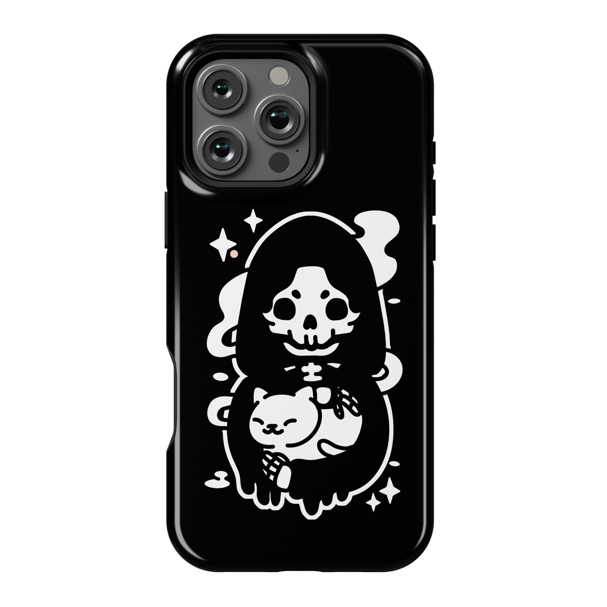 Death and Kitty Phone Case