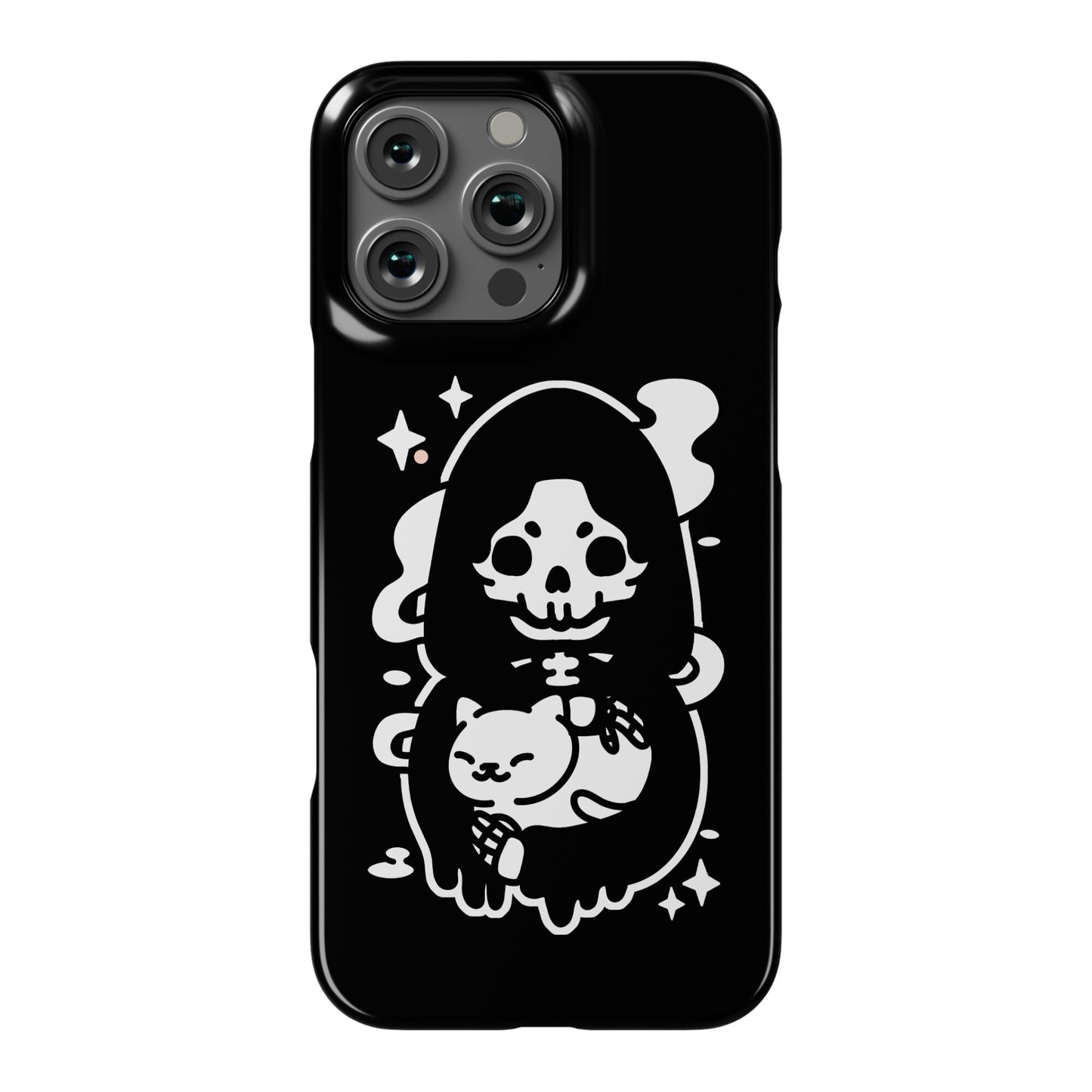 Death and Kitty Phone Case