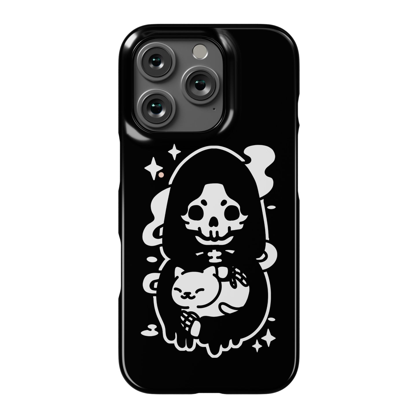Death and Kitty Phone Case