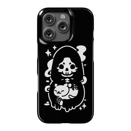 Death and Kitty Phone Case