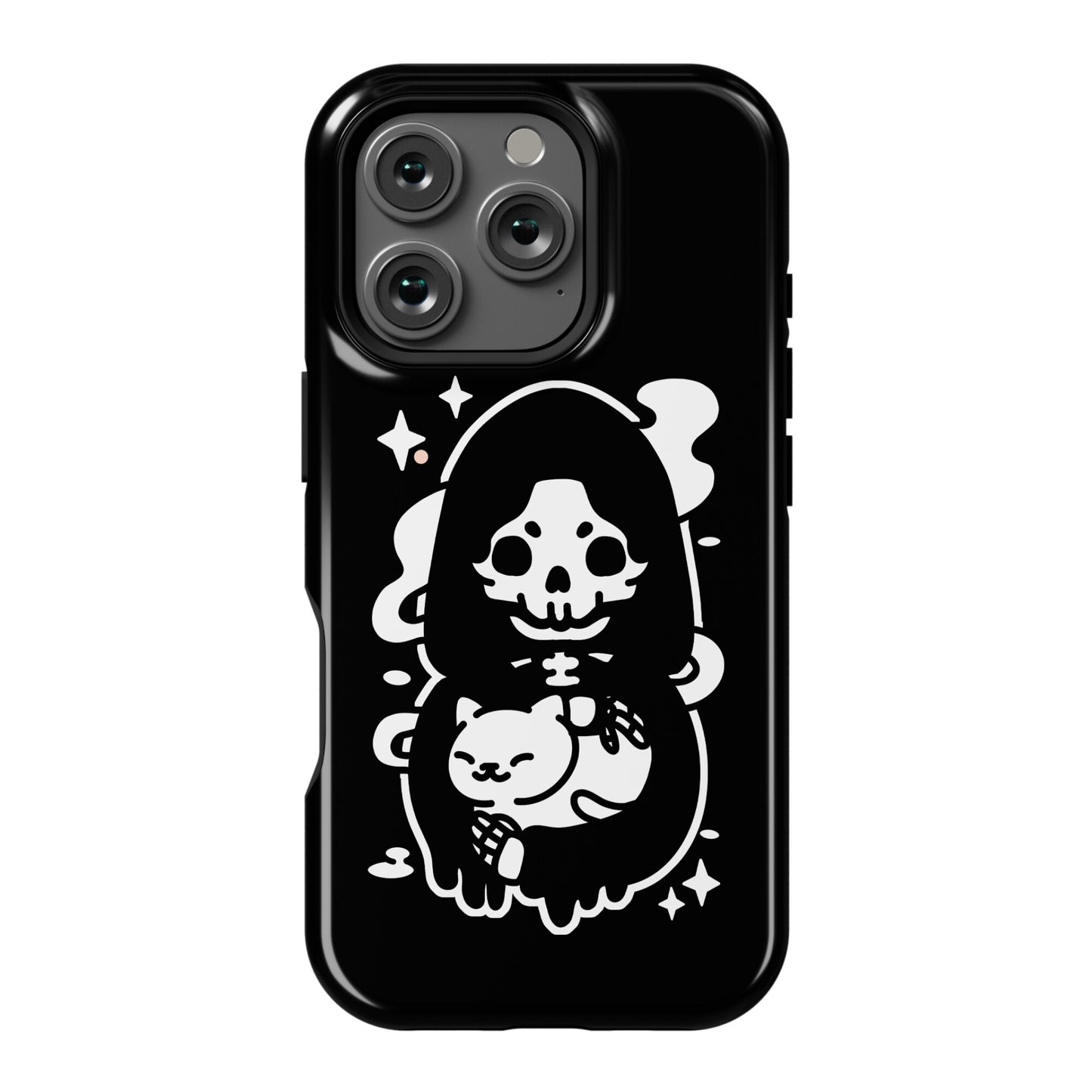 Death and Kitty Phone Case
