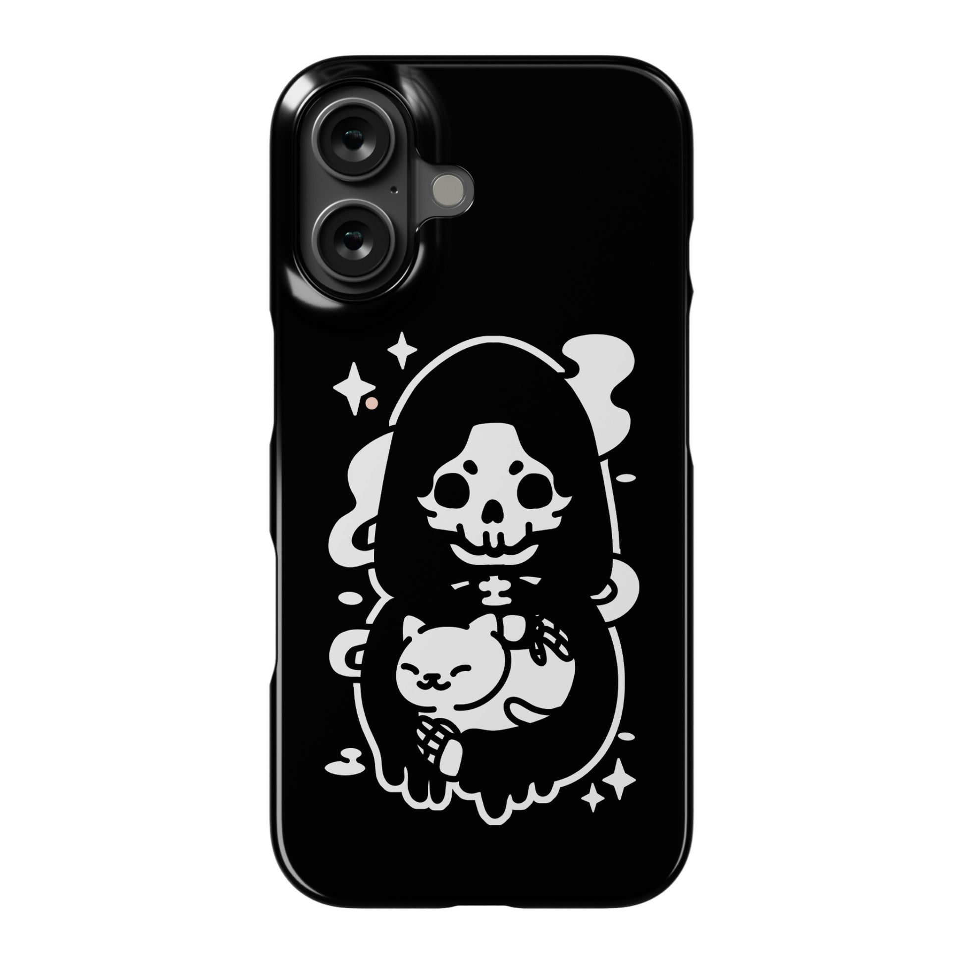 Death and Kitty Phone Case