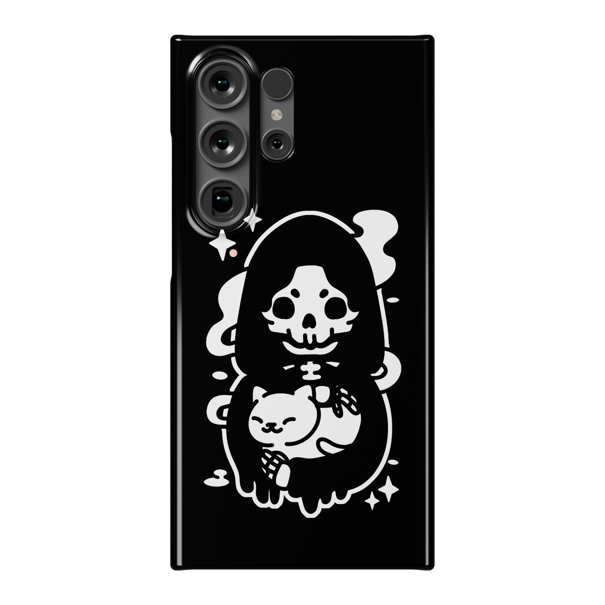 Death and Kitty Phone Case