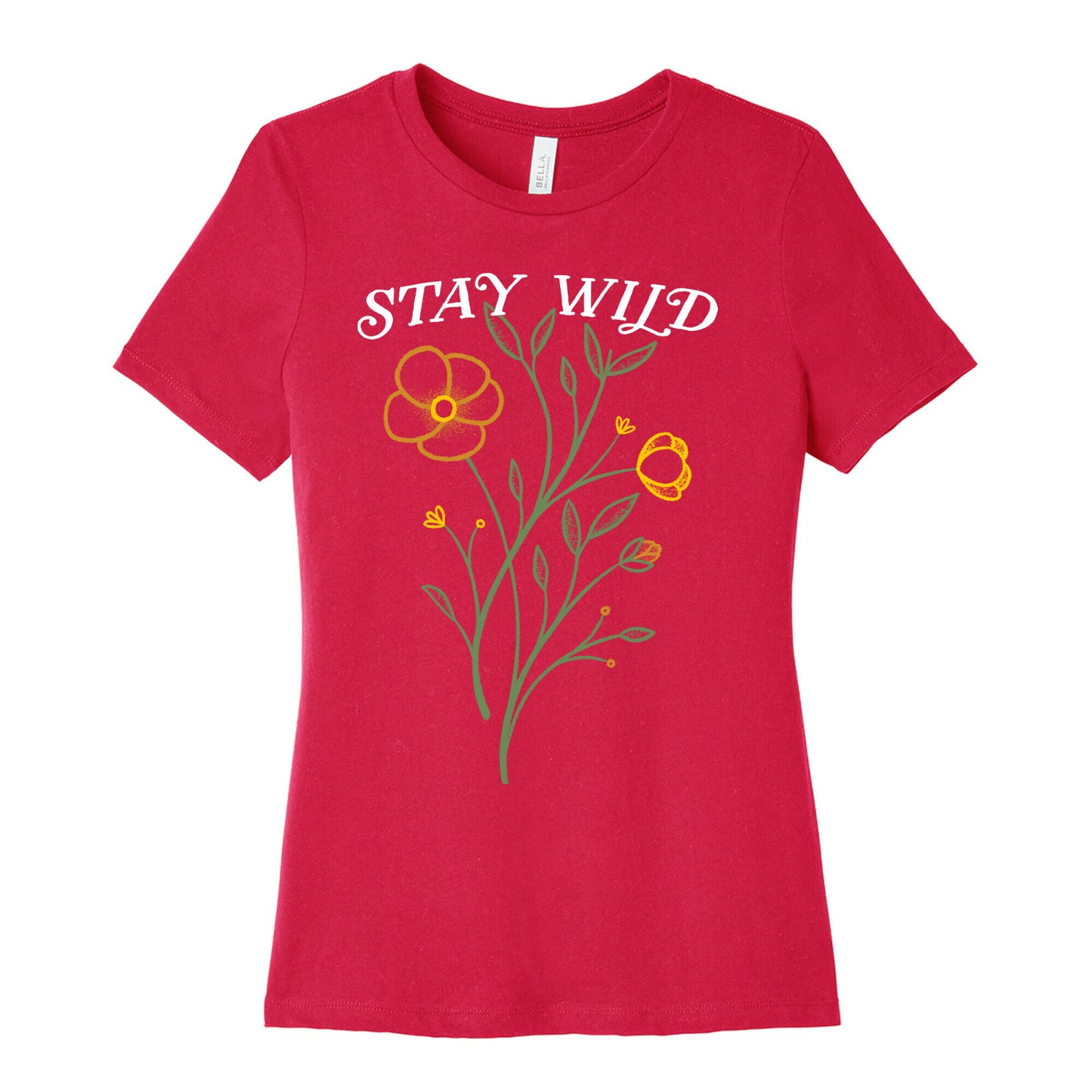 Stay Wild Wildflowers Women's Cotton Tee