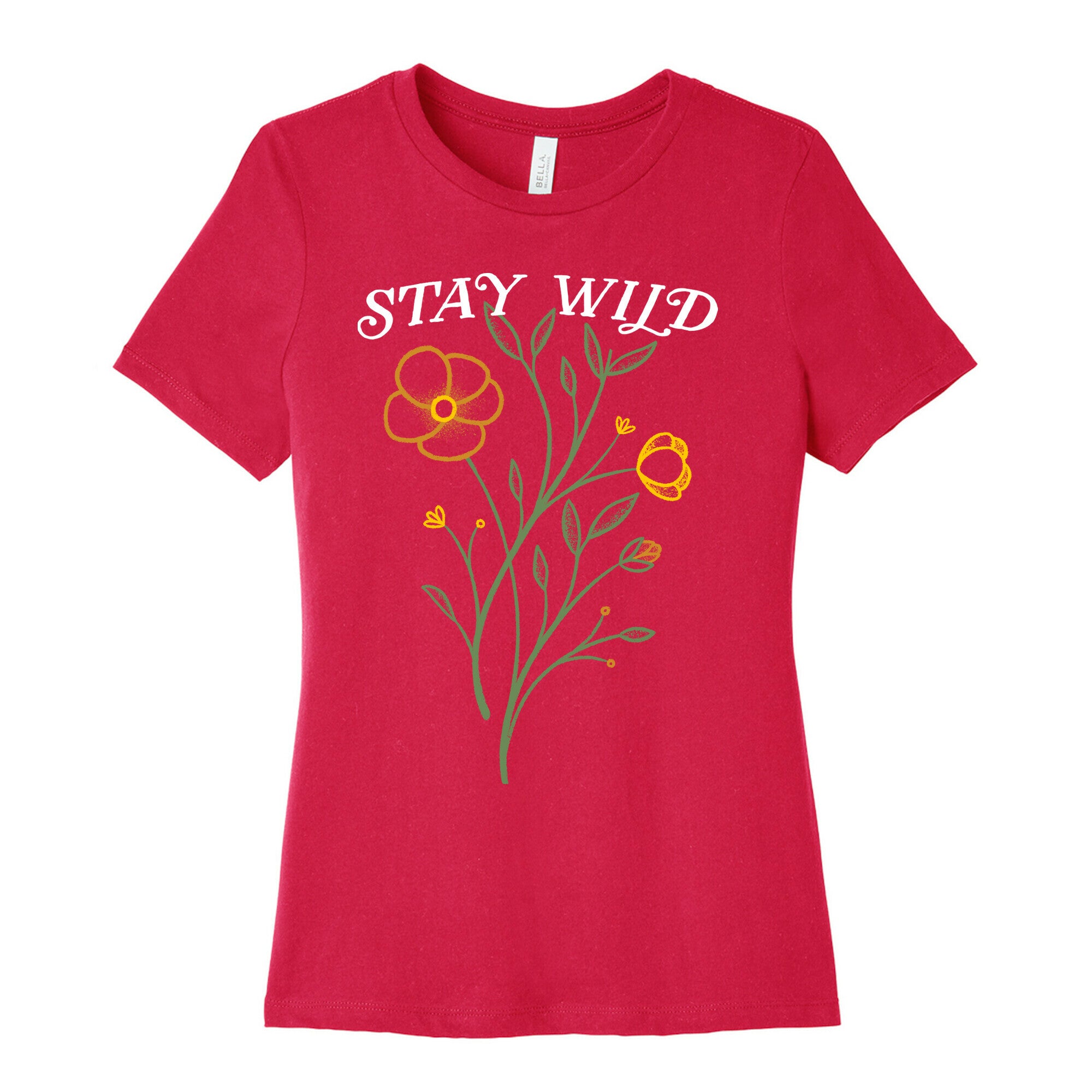 Stay Wild Wildflowers Women's Cotton Tee