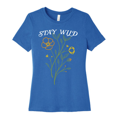 Stay Wild Wildflowers Women's Cotton Tee