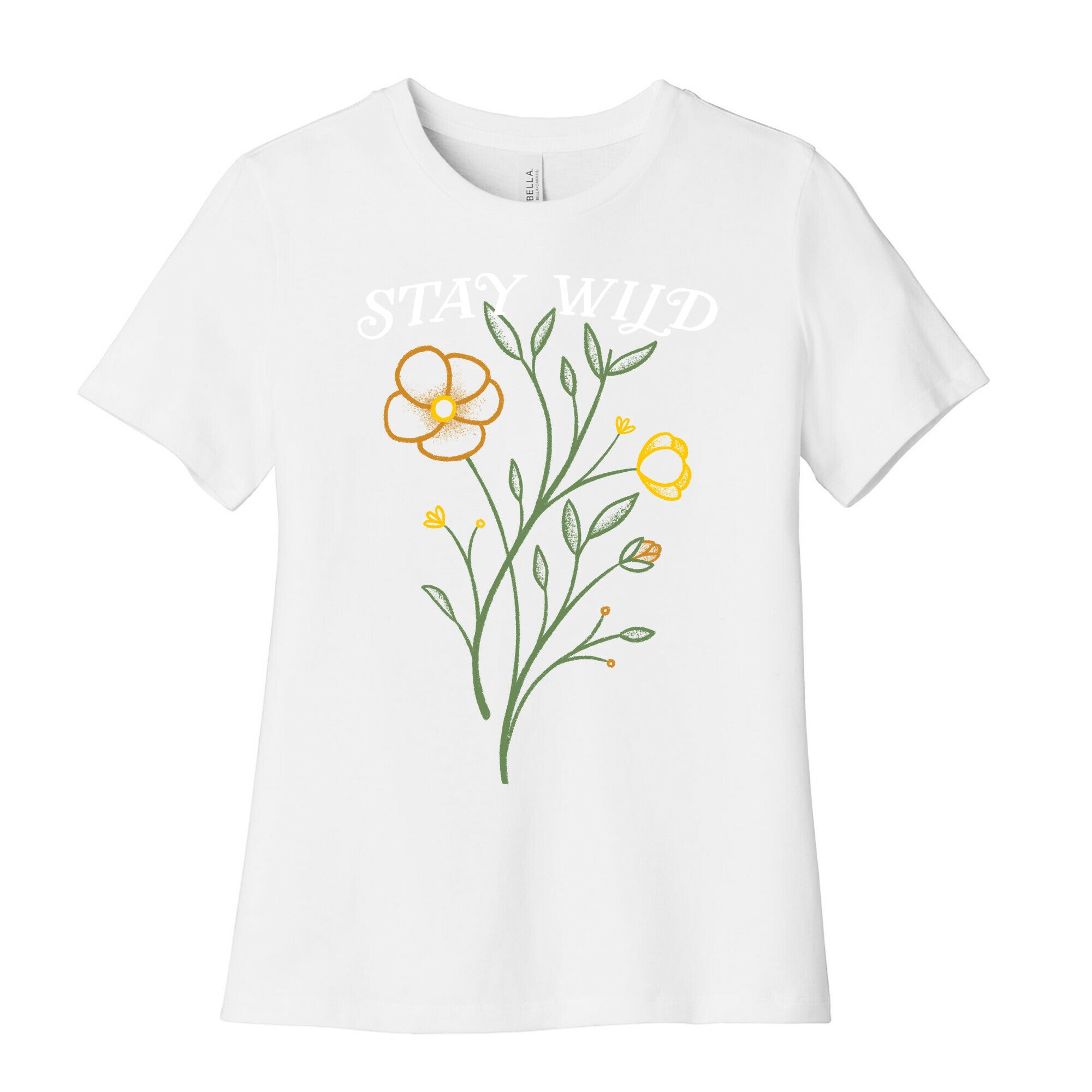 Stay Wild Wildflowers Women's Cotton Tee
