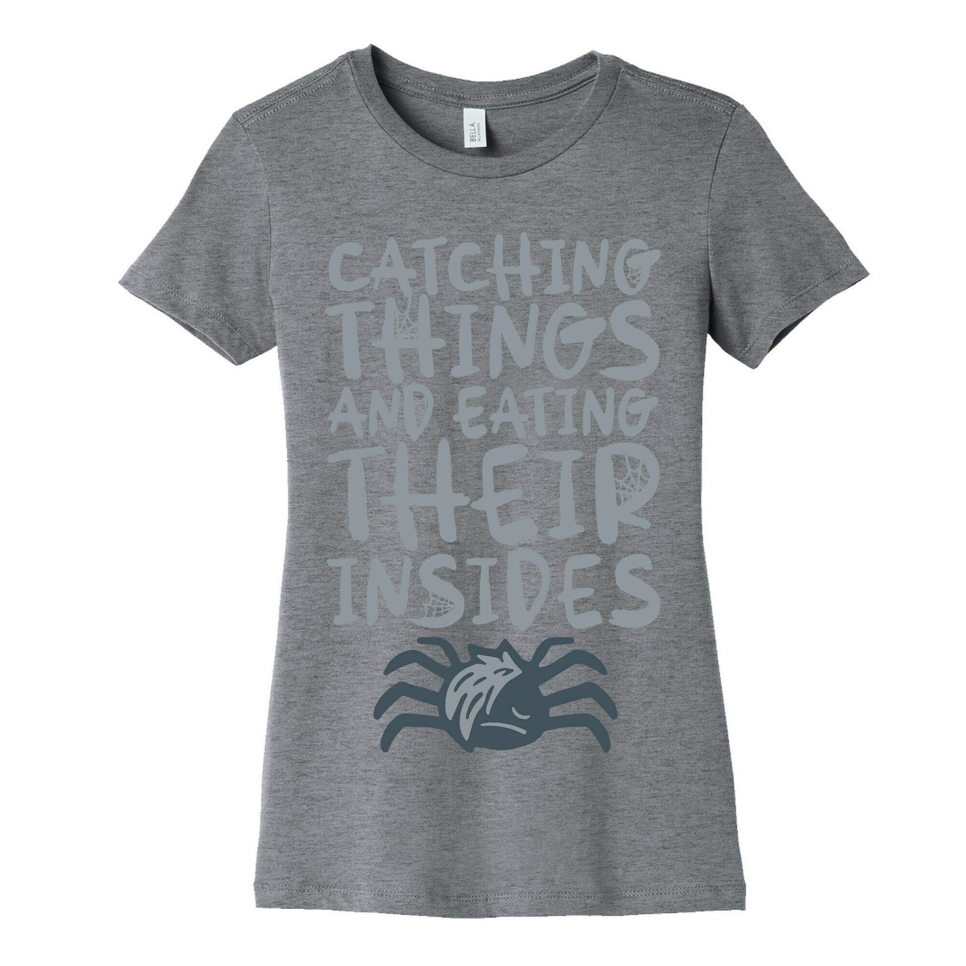 Catching Things And Eating Their Insides Emo Spider Parody Women's Cotton Tee