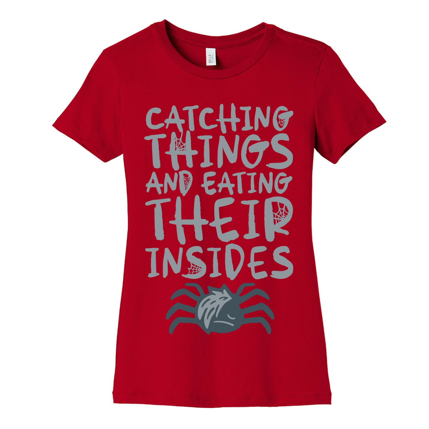 Catching Things And Eating Their Insides Emo Spider Parody Women's Cotton Tee