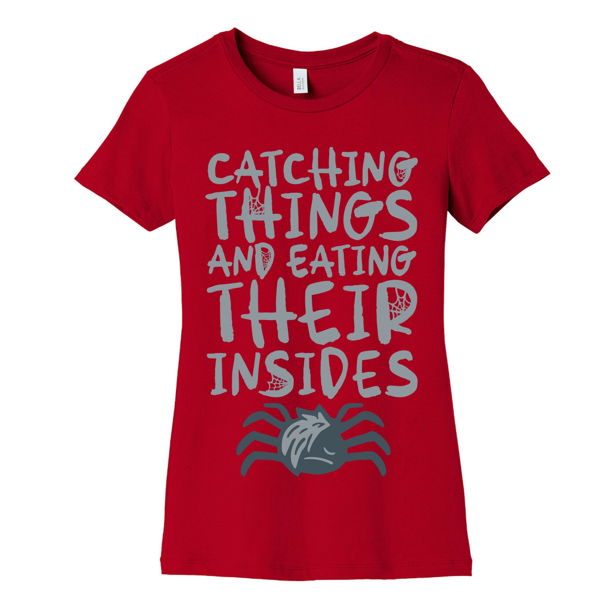 Catching Things And Eating Their Insides Emo Spider Parody Women's Cotton Tee