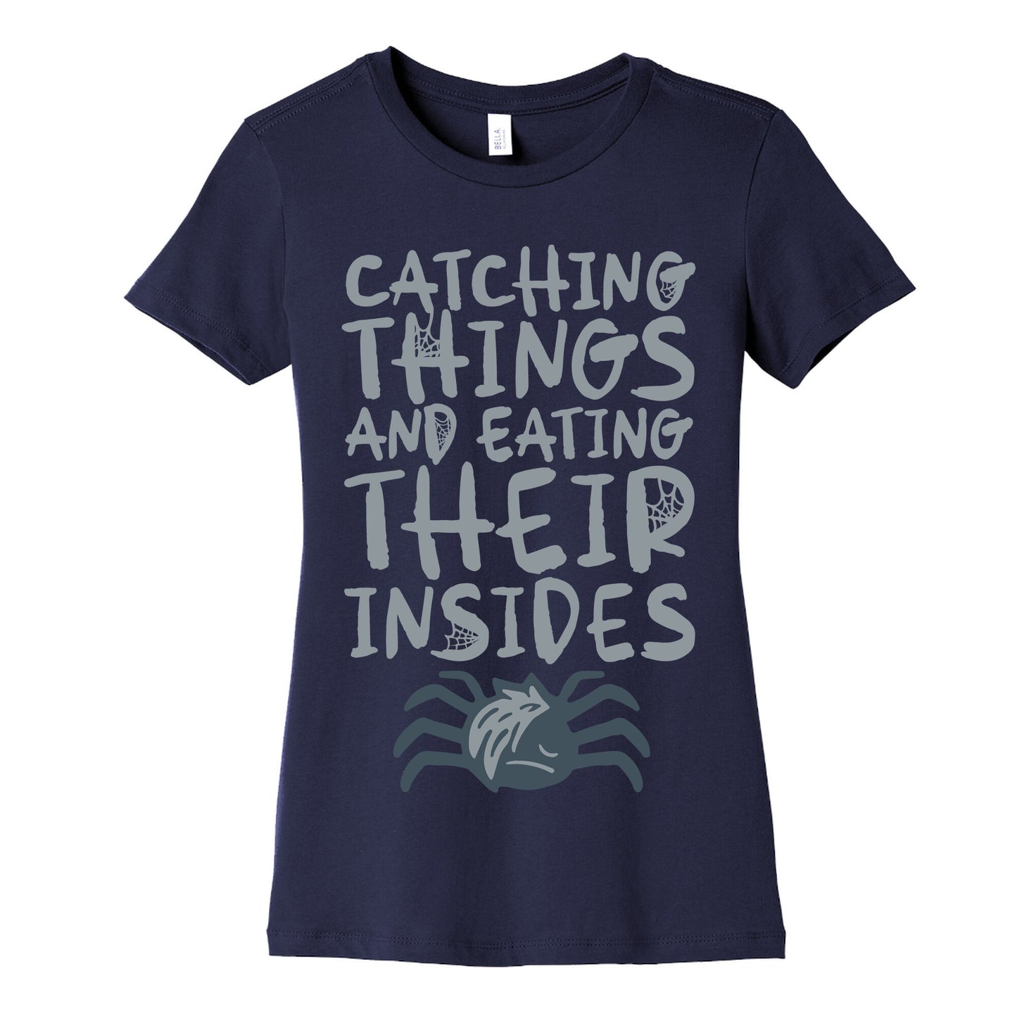 Catching Things And Eating Their Insides Emo Spider Parody Women's Cotton Tee
