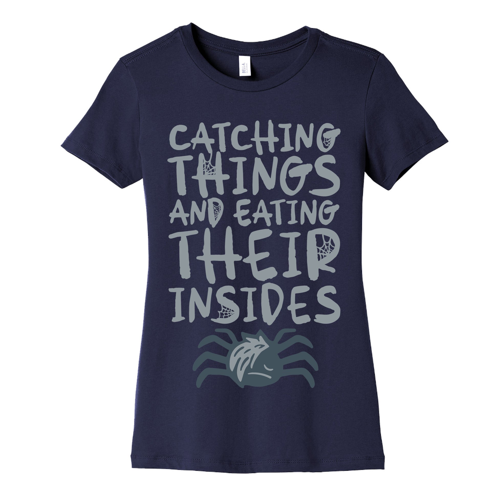 Catching Things And Eating Their Insides Emo Spider Parody Women's Cotton Tee
