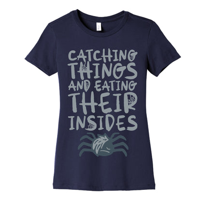 Catching Things And Eating Their Insides Emo Spider Parody Women's Cotton Tee