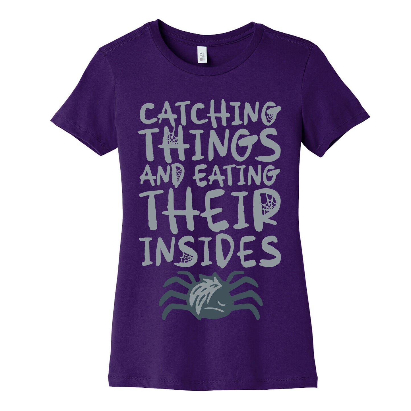 Catching Things And Eating Their Insides Emo Spider Parody Women's Cotton Tee