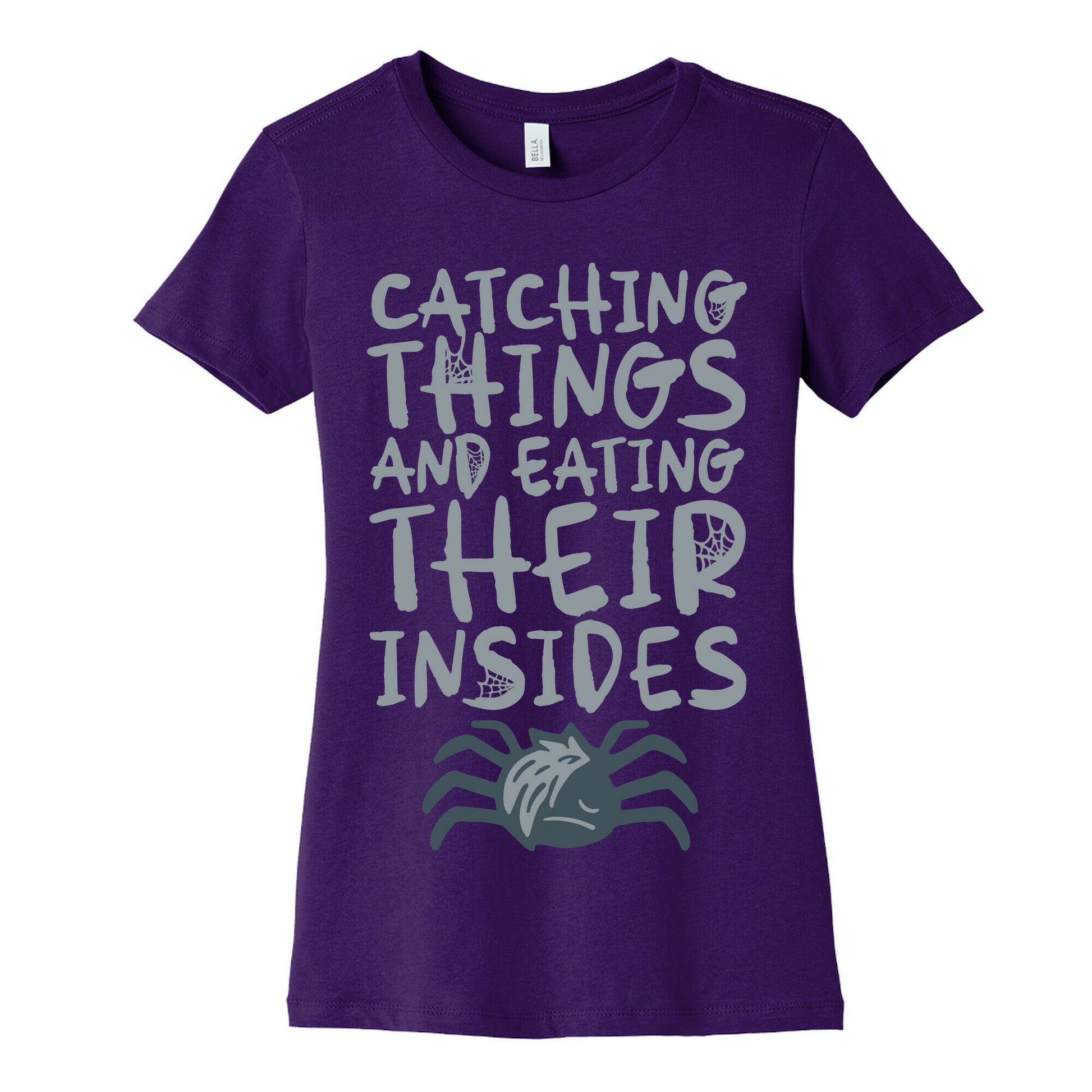 Catching Things And Eating Their Insides Emo Spider Parody Women's Cotton Tee