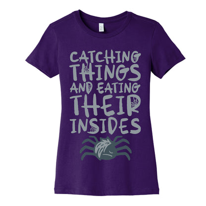 Catching Things And Eating Their Insides Emo Spider Parody Women's Cotton Tee