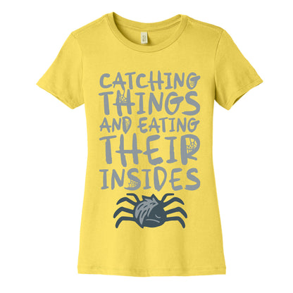 Catching Things And Eating Their Insides Emo Spider Parody Women's Cotton Tee