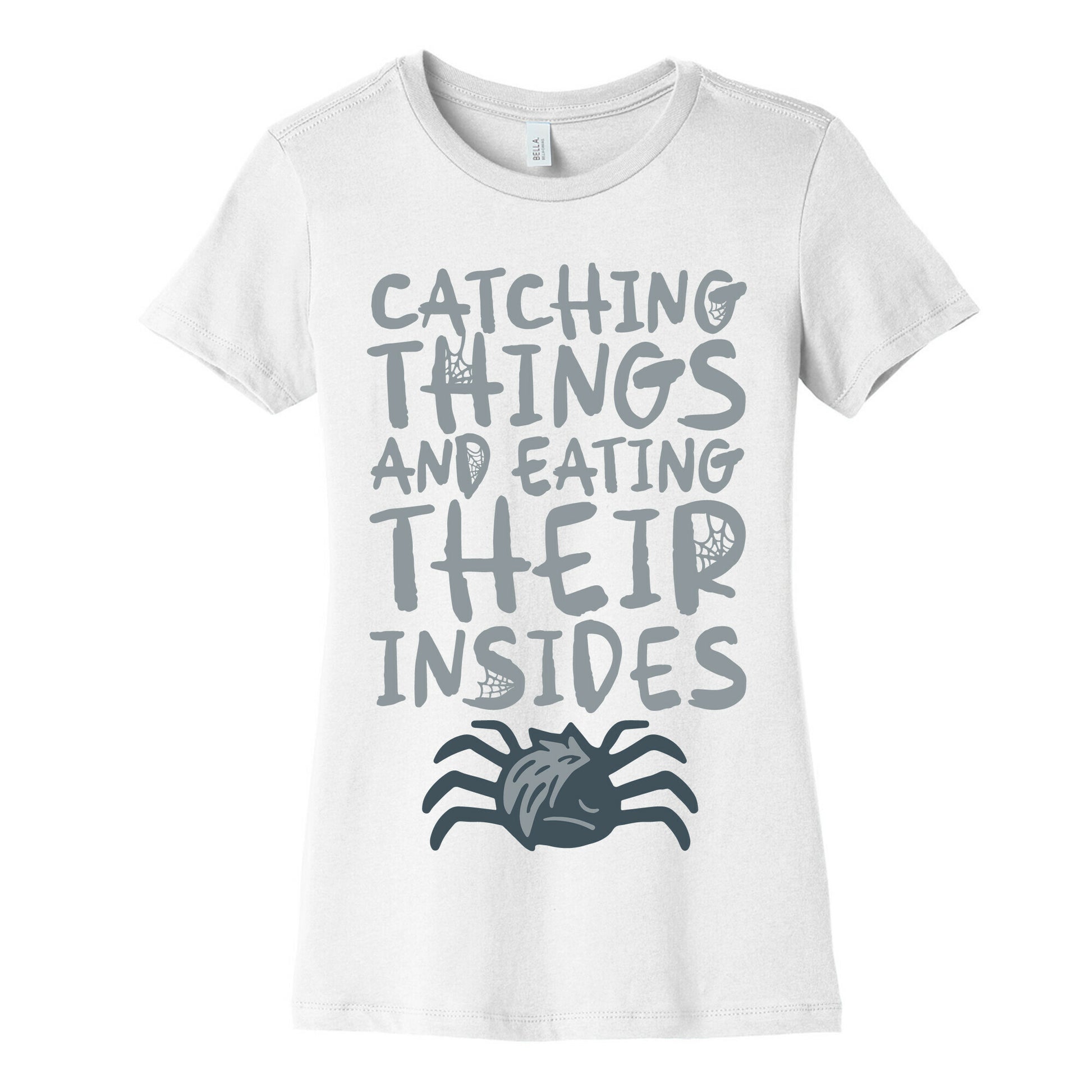Catching Things And Eating Their Insides Emo Spider Parody Women's Cotton Tee