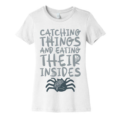 Catching Things And Eating Their Insides Emo Spider Parody Women's Cotton Tee