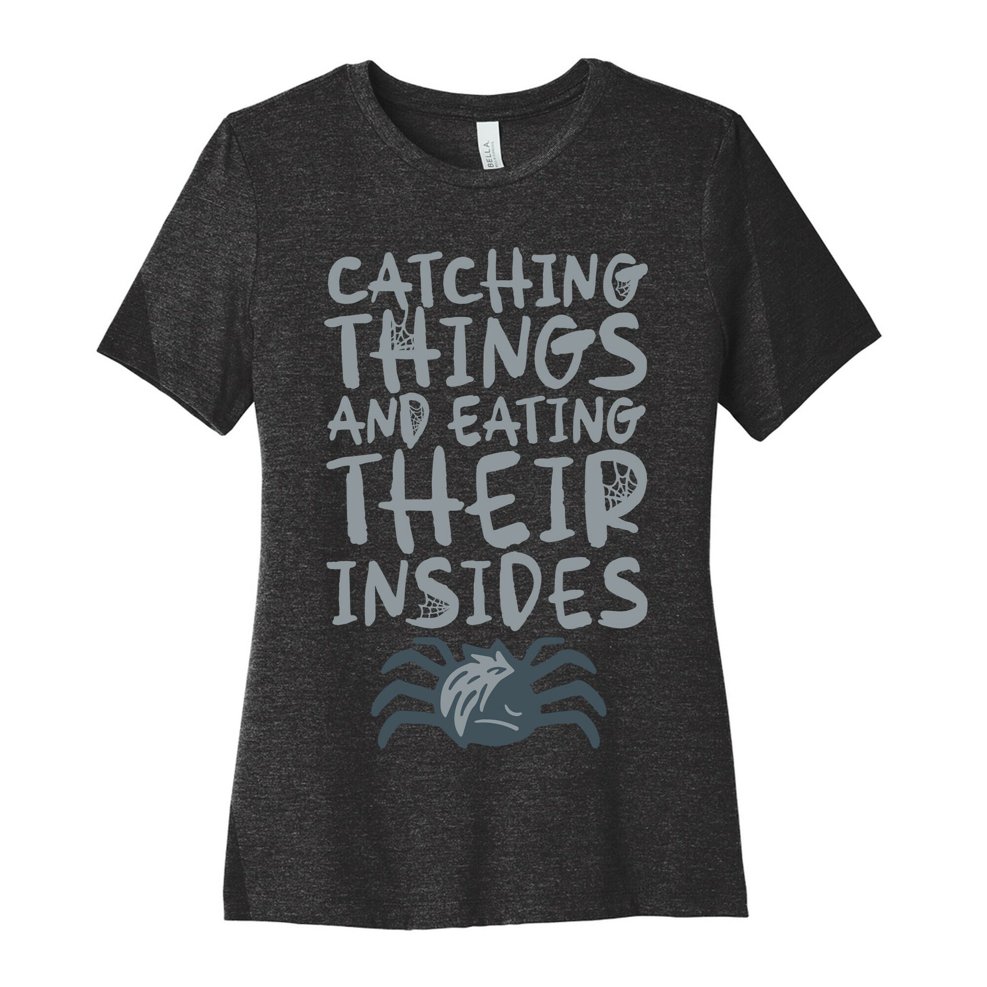 Catching Things And Eating Their Insides Emo Spider Parody Women's Cotton Tee