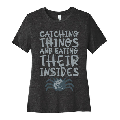 Catching Things And Eating Their Insides Emo Spider Parody Women's Cotton Tee