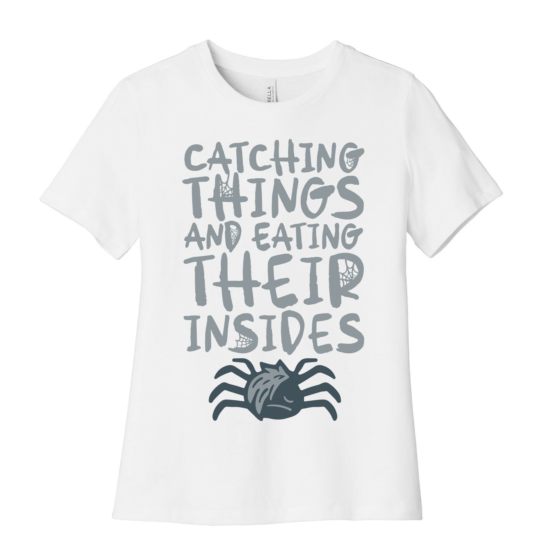 Catching Things And Eating Their Insides Emo Spider Parody Women's Cotton Tee