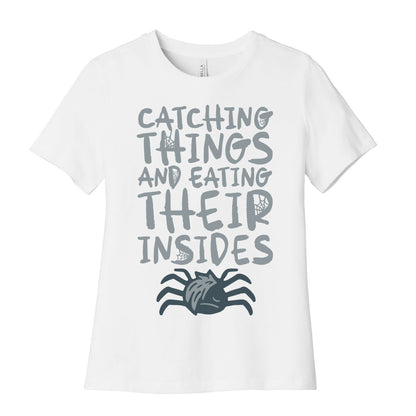 Catching Things And Eating Their Insides Emo Spider Parody Women's Cotton Tee