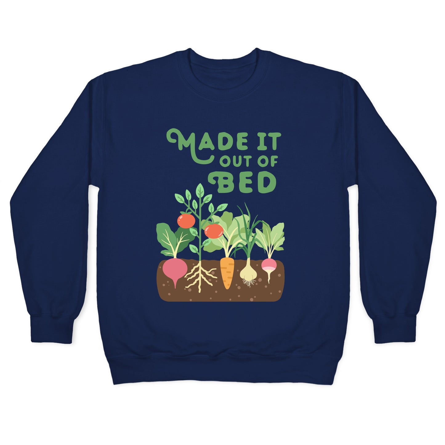 Made It Out Of Bed (vegetables) Crewneck Sweatshirt