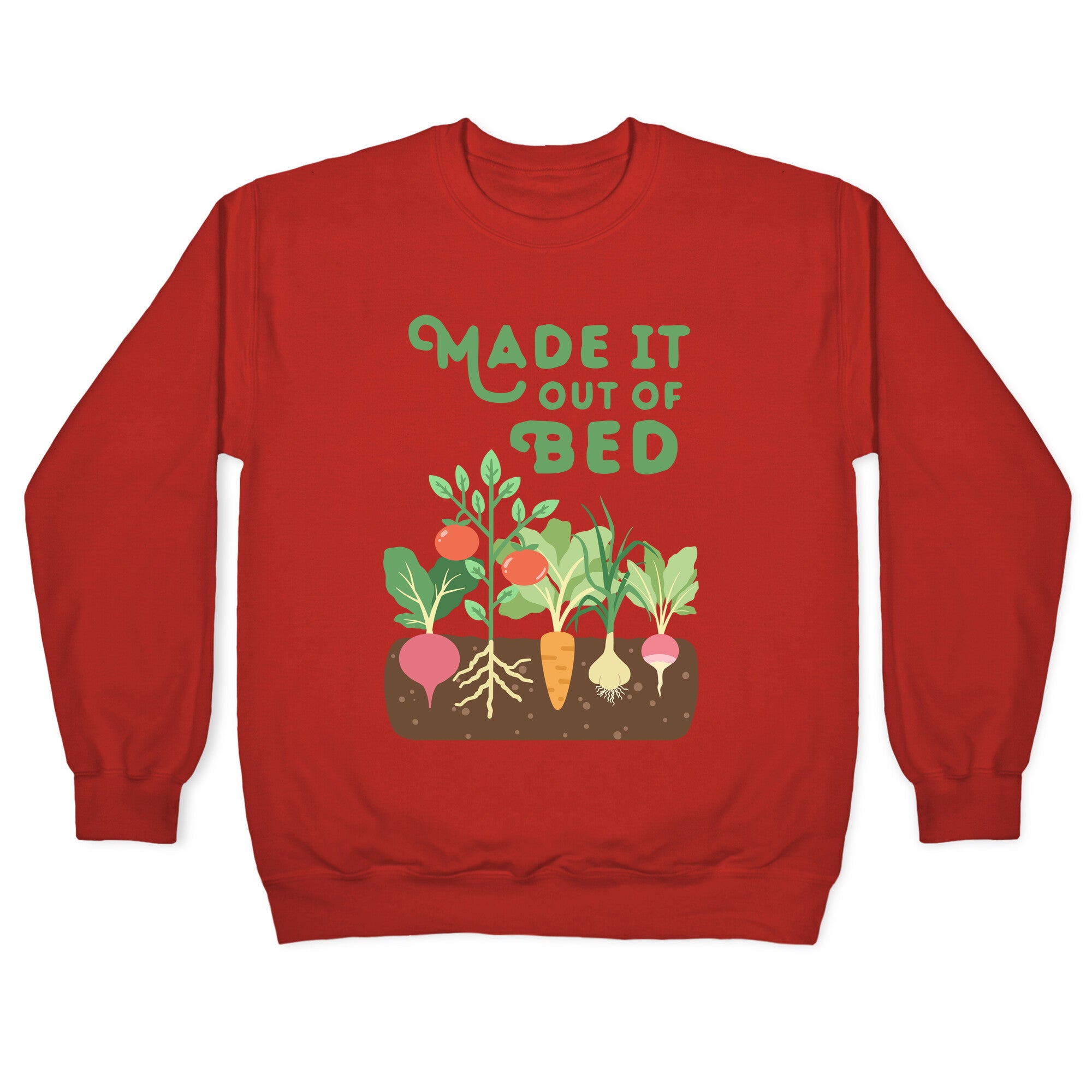 Made It Out Of Bed (vegetables) Crewneck Sweatshirt