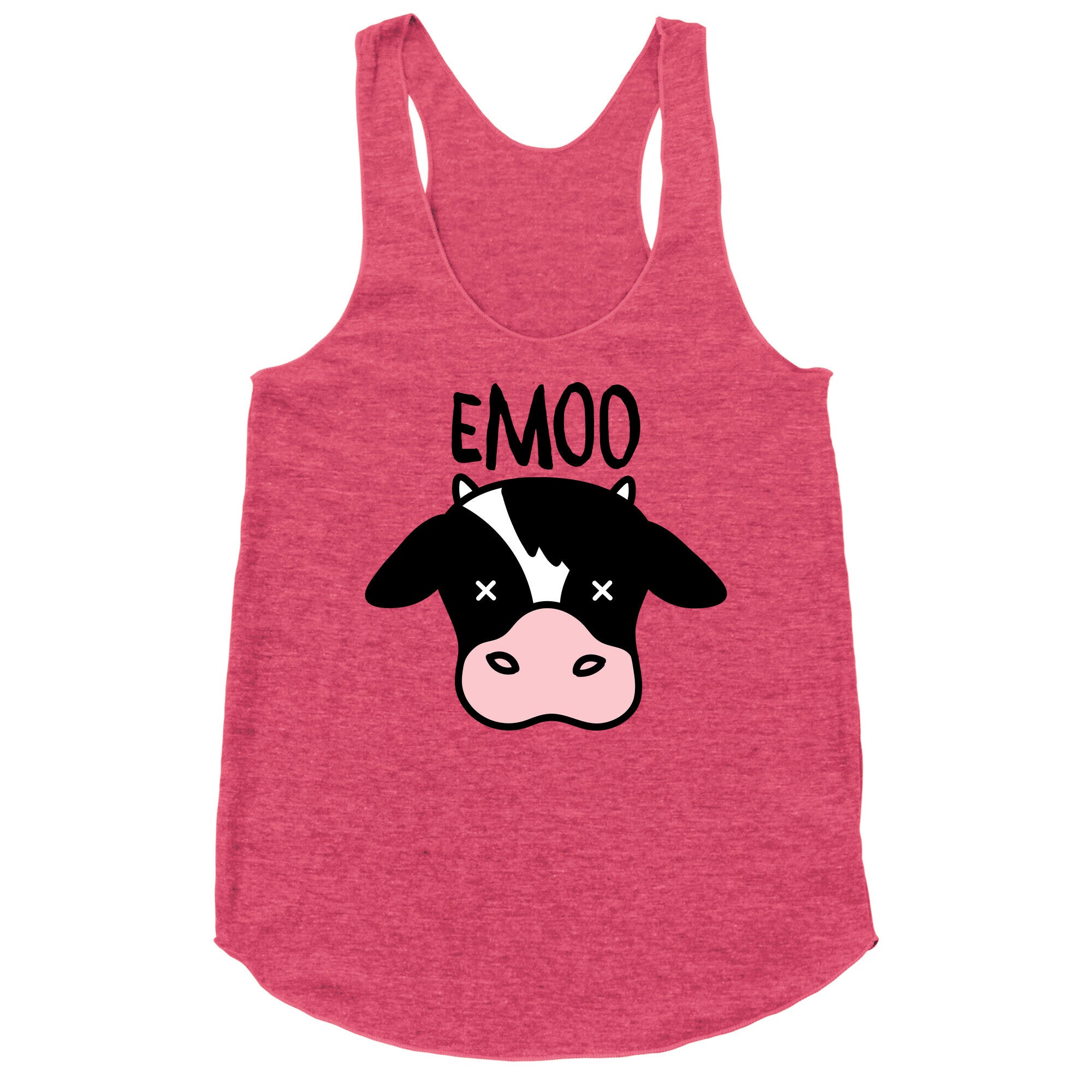 Emoo Emo Cow Racerback Tank