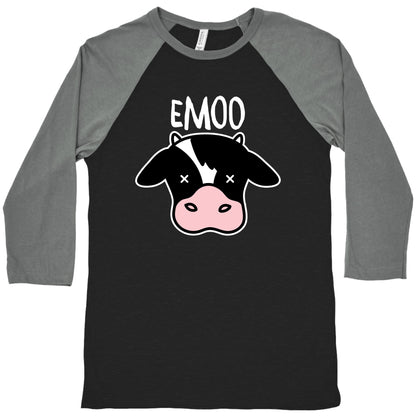 Emoo Emo Cow Baseball Tee