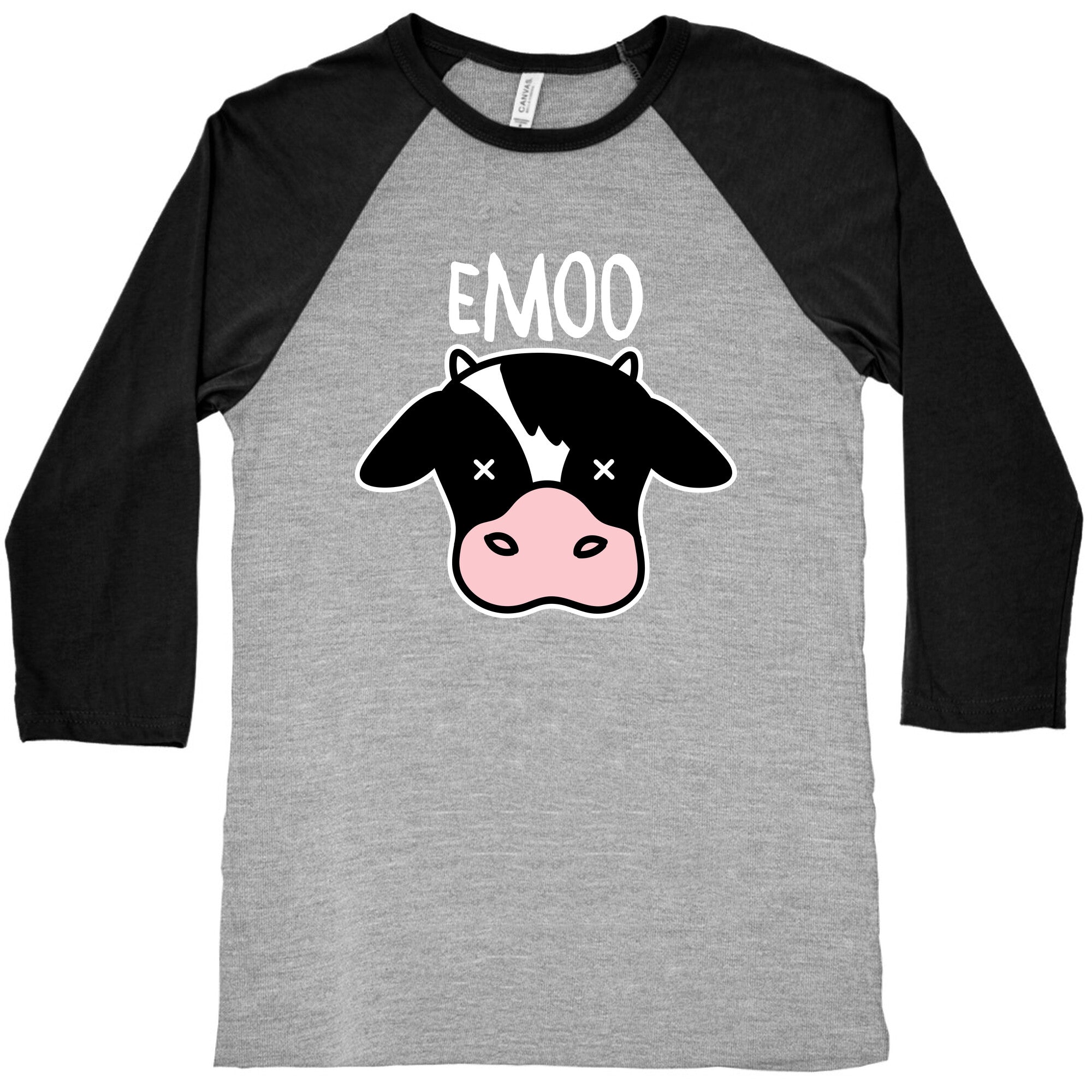 Emoo Emo Cow Baseball Tee