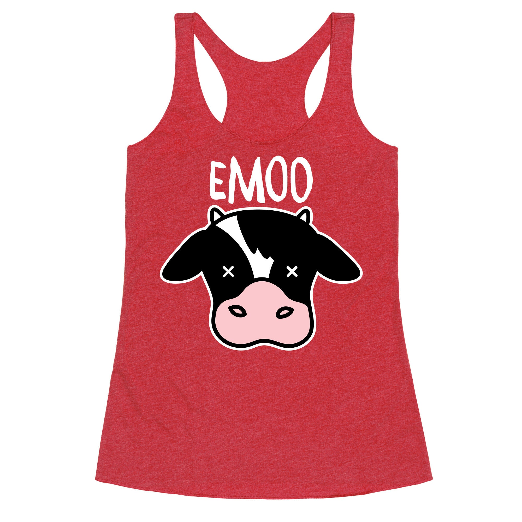 Emoo Emo Cow Racerback Tank