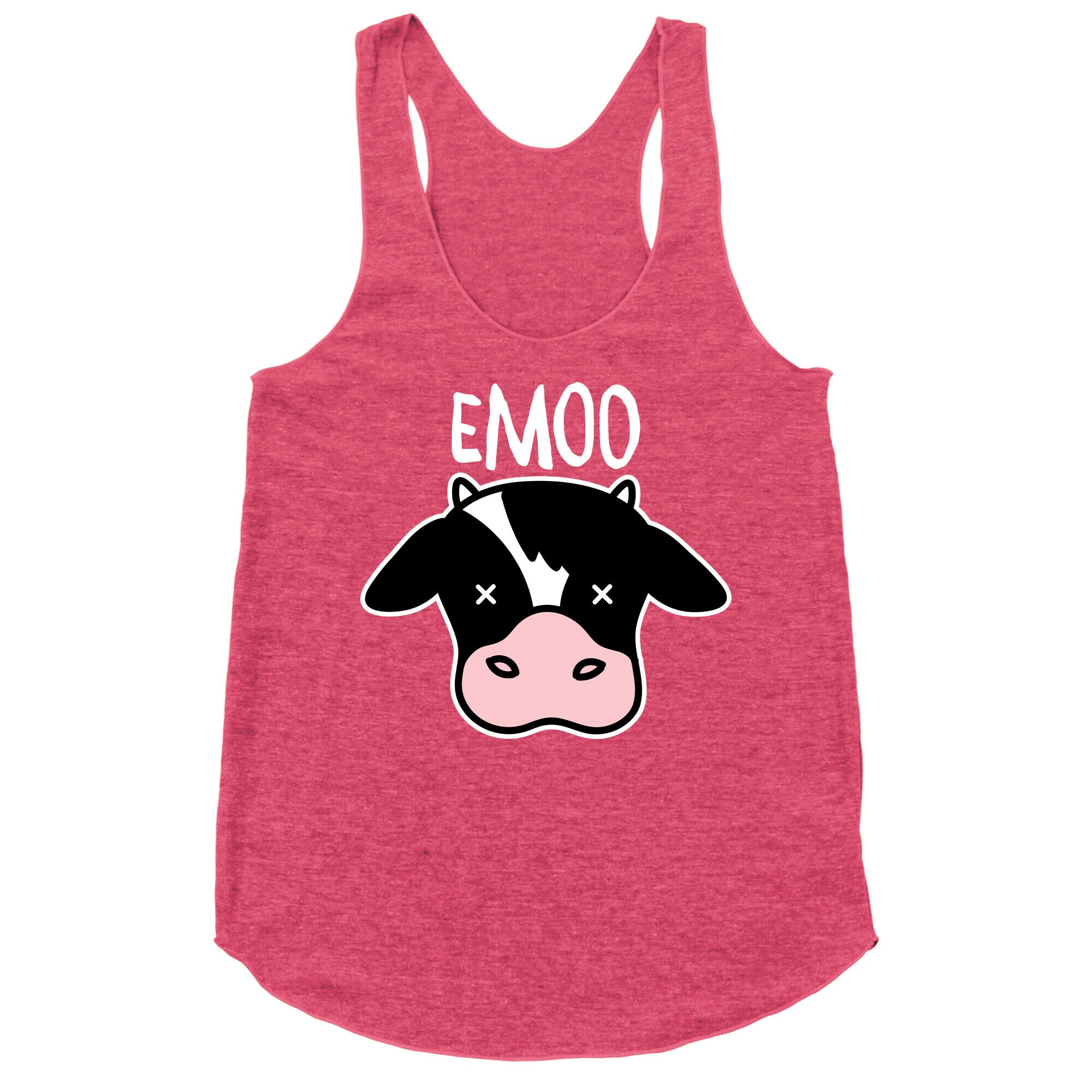 Emoo Emo Cow Racerback Tank