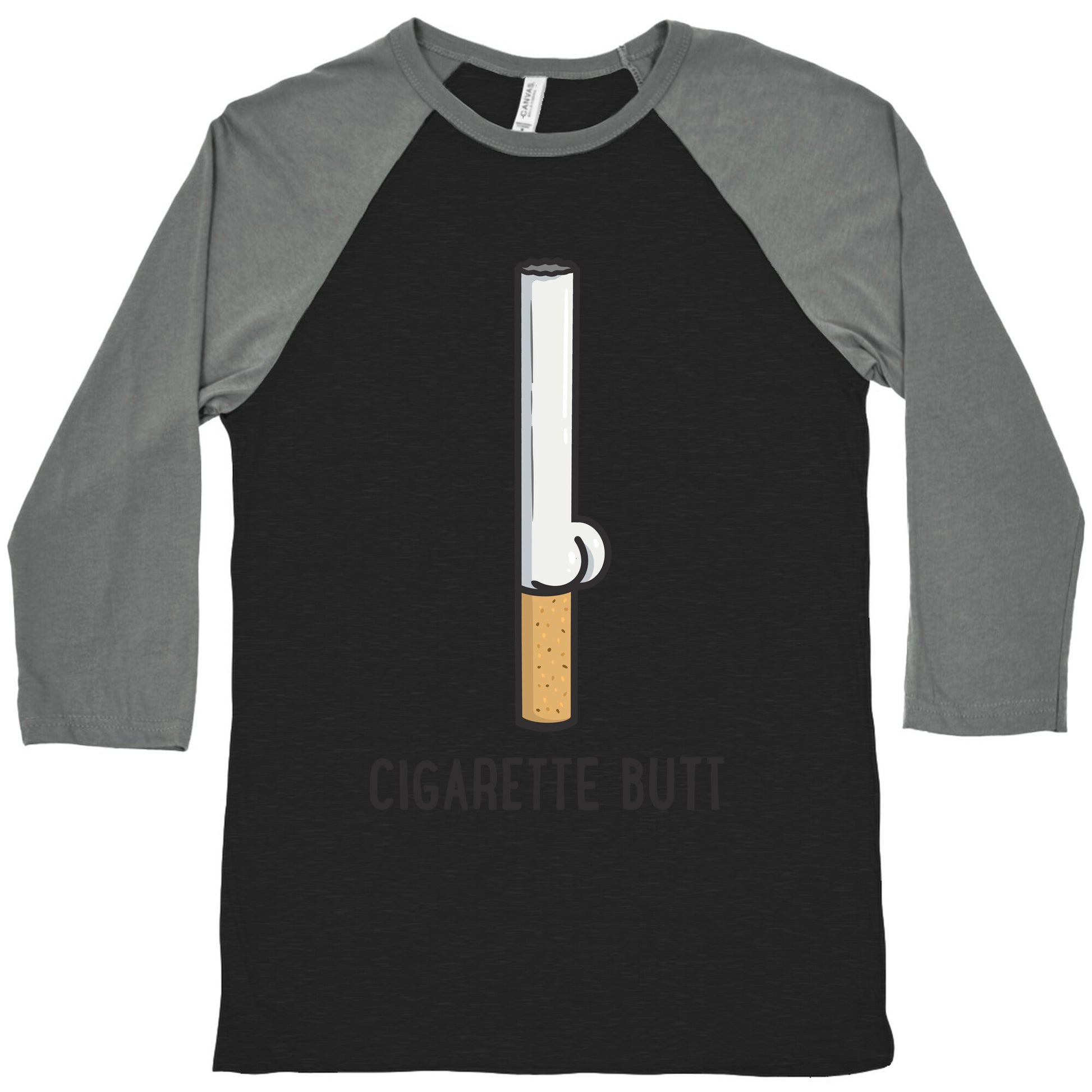 Cigarette Butt Baseball Tee