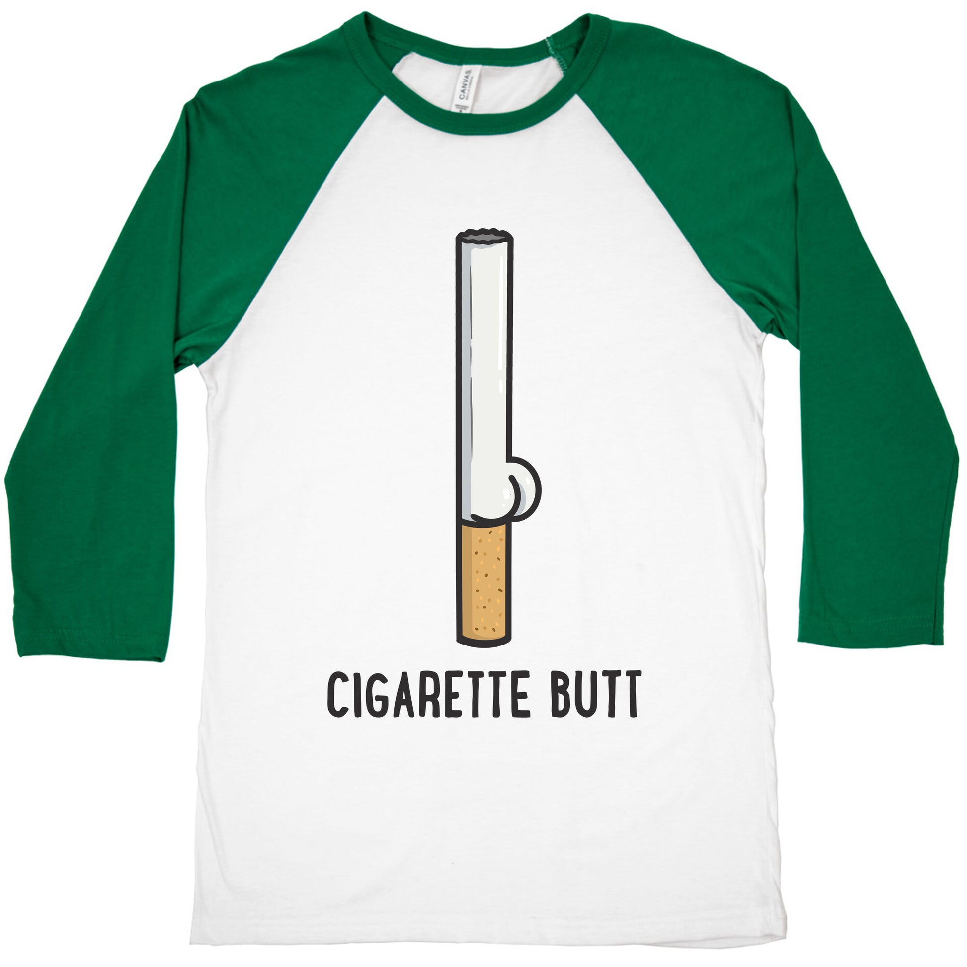 Cigarette Butt Baseball Tee