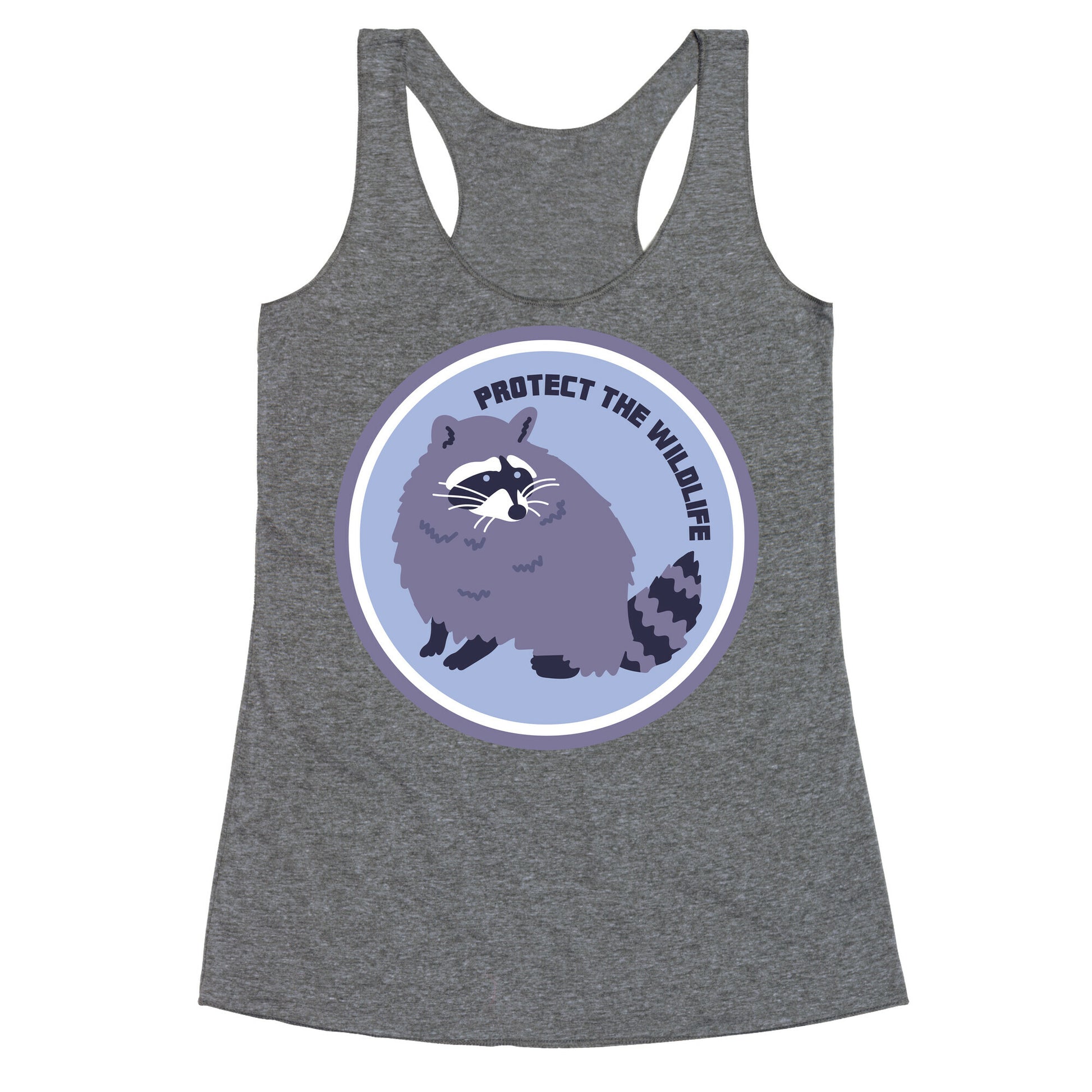 Protect the Wildlife (Raccoon) Racerback Tank