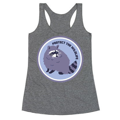 Protect the Wildlife (Raccoon) Racerback Tank