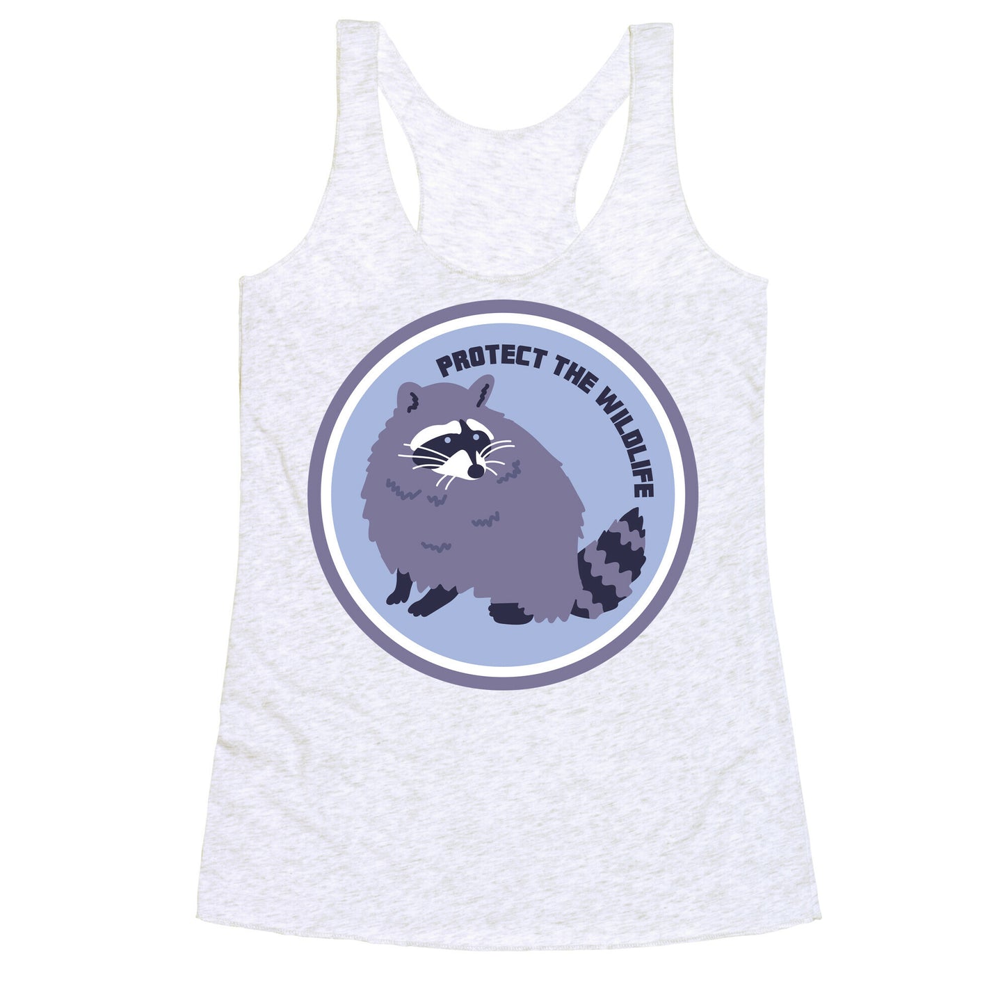 Protect the Wildlife (Raccoon) Racerback Tank